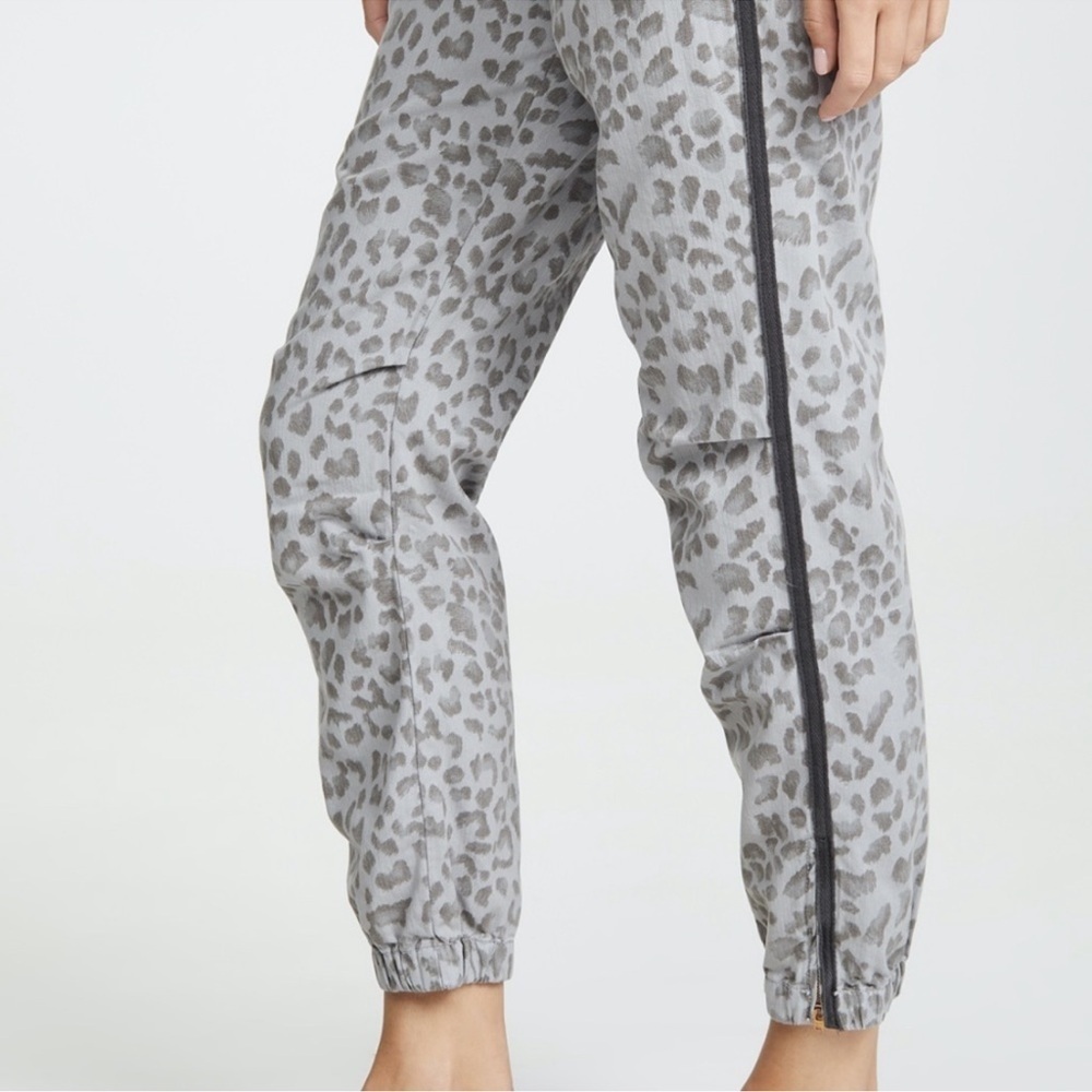 Sundry Cotton Twill Zip Leopard Print Jogger Sz 27 - Picture 8 of 16